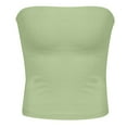 thumbnail image 6 of adviicd Womens Tube Tops Strapless Crop Tops Basic Backless Sleeveless Bandeau Going Out Cute 2025 Summer Outfits (Light Green,XL), 6 of 6