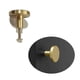 thumbnail image 3 of cabinet door handle round 6 pieces brushed brass, 3 of 4