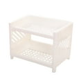thumbnail image 3 of IBASETOY White Plastic Kitchen Cabinet Shelf for Storage and Countertop Spice Rack Organizer, 3 of 6