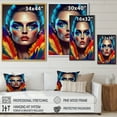 thumbnail image 4 of Designart Colorful Sensual Woman In Fur Coat III Floating Frame Wall Art, 4 of 5