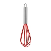 Fufafayo under $5 Stainless Steel Egg Beater, Manual Whisk for Cream Eggs, Silicone Handle Whisker for Mixing Sauce, Cake Batter, Pancake, Coffee, Chocolate, Household Baking Cooking Tool