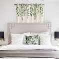 thumbnail image 4 of Eucalyptus Leaves Kitchen Curtains Short 54 Inch Length, Sage Green Spring Botanical Rustic Grommet Top Bedroom Living Room Curtains, Light Filtering Cafe Curtain Drapes 2 Panels Set 84''x54'', 4 of 9