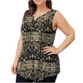 thumbnail image 1 of Birdeem Plus Size Womens Tank Summer Printed Sleeveless Flared Trendy Casual Blouse Button Tunic Shirt Tops, 1 of 1