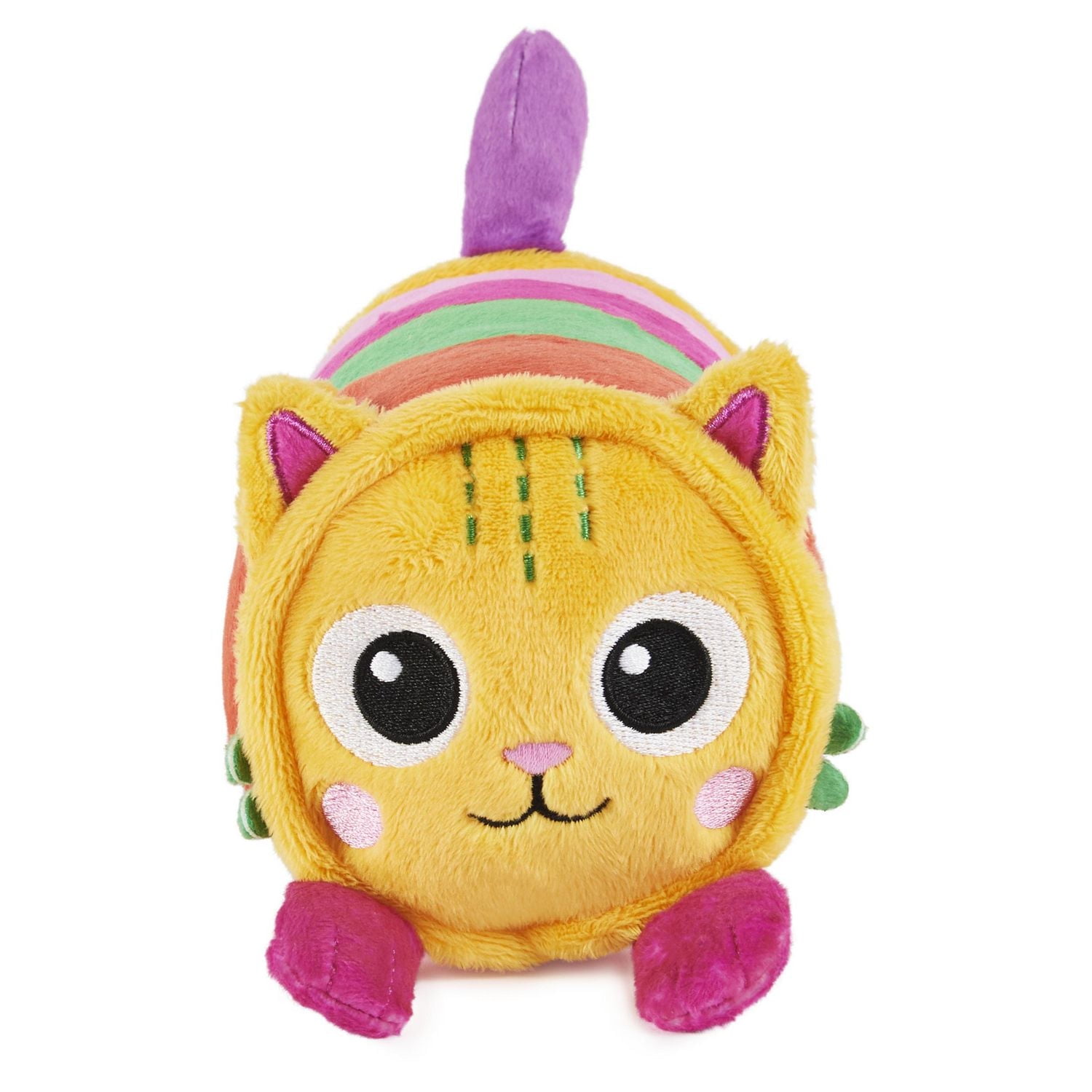 Gabby's Dollhouse, Peluche Purr-ific Plush Pillow Cat de 20,3 cm, jouets pour enfants à partir de 3 ans