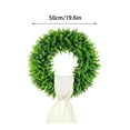 thumbnail image 3 of Christmas Deocrations Boxwood Bow Wreath 20 Inch Artificial Spring Wreath for Front Door, Farmhouse Wedding Green Year Round Indoor Outdoor Christmas Summer Decor, Plastic, 3 of 6