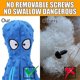 thumbnail image 3 of Juguete de peluche para perro (azul), chirriante, sin pulpo, con papel arrugado, para limpiar los dientes de perros medianos., 3 of 5