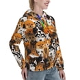 thumbnail image 6 of Lsque Dogs Different Breeds Pattern Casual Women's Hoodie,Hooded Sweatshirt with Kangaroo Pocket,Pullover Hoodie with Eye-catching Drawstrings-Large, 6 of 7