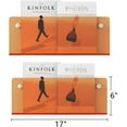 thumbnail image 3 of ROYALITA 2-Pack Acrylic Magazine Holder Brochure Holder, 17" Record Holder Magazine Rack, Fashion Hanging Bookshelf Literature Storage Rack for Waiting Room, Living Room, Office, Orange 17 Inch, 3 of 7