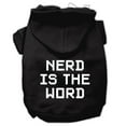 thumbnail image 3 of Pet Dog  Cat Hoodie Screen Printed, "Nerd Is The Word", 3 of 10