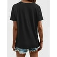 thumbnail image 3 of Women's T Shirts V Neck Casual Short Sleeve Summer Basic Tops Tees, 3 of 5
