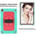 thumbnail image 2 of FIEWESEY for Lenovo M10 Plus 3rd Gen Tablet Case Built in Rotating Kickstand Shoulder Strap Hand Strap Hybrid Shockproof Armor Kids Friendly Case for Lenovo M10 Plus 10.6 inch 2022 - Green+Pink, 2 of 7