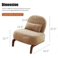 thumbnail image 3 of Jopath Accent Chair with Solid Wood Legs, Velvet Living Room Chair with Soft Cushion for Apartment Reading Living Room Bedroom Balcony Camel, 3 of 9