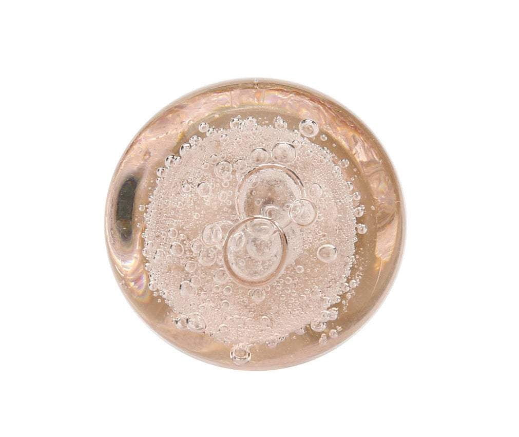 Set of Six Pink Bubble Glass Cabinet Knobs by Perilla Home