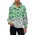 thumbnail image 2 of TaTaai Womens Holiday Print Button Down Shirt Long Sleeve Color Block Striped Collar St Patricks Casual Blouse Loose Gift, 2 of 6