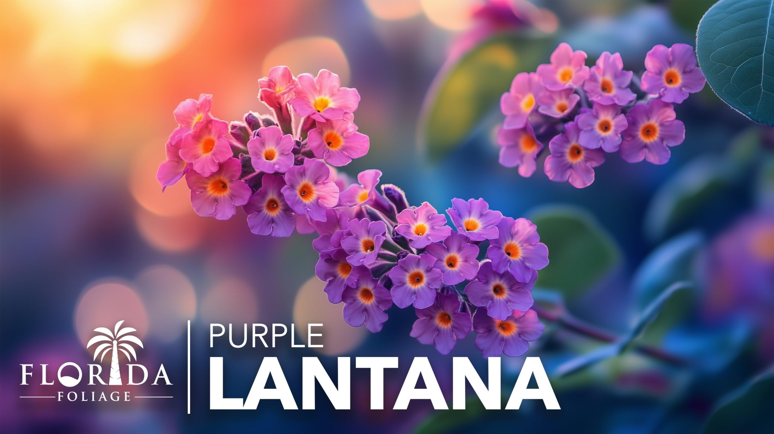 Lantana Purple I 1 Large Gallon Size Plant I Verbenaceae Camara I Live Rich Purple Blooms, Heat and Drought Resistant, Ideal for Containers and Garden Borders