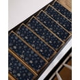 thumbnail image 3 of Navy Blue Coastal Stair Treads for Wooden Steps Indoor Runner Rug Carpet, Nautical Summer Beach Sea Turtle Starfish 4 Pieces Peel and Stick Staircase Step Treads Covers Washable Door Mats 30"x8", 3 of 5