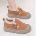 thumbnail image 2 of THDHVS Womens Casual Shoes, Plus Size Women Slip On Chunky Snow Boots Fleece Lined Slimming for Fashion Brown, 2 of 10