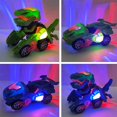 thumbnail image 5 of 3D Transforming Dinosaur Toy LED Car With Light Sound for Kids Christmas Toy Gift, 5 of 5