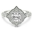 thumbnail image 3 of 2 Carat IGI Certified Cushion Shape Lab Grown Diamond Engagement Ring | 14K White Gold | Melody Vintage Halo Lab Diamond Ring | FG-VS1-VS2 Quality Friendly Diamonds, 3 of 5