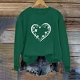 thumbnail image 5 of FDGIU ‌‌‌‌‌Women's Plus Size Saint Patrick's Day Sweatshirt - Oversized Green Shamrock Print Long Sleeve Pullover, 5 of 6