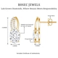 thumbnail image 4 of Rosec Jewels - Lab Grown Diamond Stud Earrings - 6X8 mm Oval Diamond Earrings (2 Ct, EF-VS Grade), 10K Yellow Gold, 4 of 6