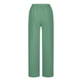thumbnail image 5 of ShomPort Womens Cotton Pants Elastic Waist Lightweight Trousers with Drawstring Comfy Outdoor Daily Bottoms with Pocket, 5 of 6