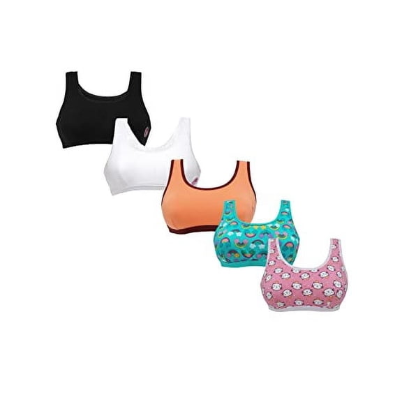 D'chica Training Sports Bra - Wide Strap, Non Padded, Regular Fit Athleisure Bras for 16-18 Years
