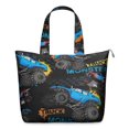 thumbnail image 1 of Cartoon Excavator & Construction Vehicle Weekender Bag Multipurpose Tote Bag with Adjustable Strap, Lightweight Carry-on for Business Fitness Enthusiasts, 1 of 5