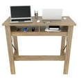 thumbnail image 6 of Pemberly Row Modern Pub Table or Home Office Desk in Light Brown, 6 of 9