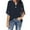 Dark Blue, variant on Women's Summer Dressy Chiffon Blouses Flutter Sleeve Blouse Tops V Neck Tops Womens T Shirt Size S-3XL