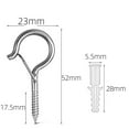 thumbnail image 2 of Screw in Hooks for Hanging Lights Plants, 2.2 Inch White Q-Hanger Cup Hooks Screw Ceiling Hooks Eye Hook, Wall Ceiling Mount, 2 of 6