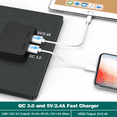 thumbnail image 4 of YHTECH 30W Solar Panel with Fast Charging USB-A, PD 18W USB-C and DC Ports, IP68 Waterproof, Portable Folding Solar Charger Compatible with iPhone, iPad, Samsung, LG, Power Banks, Power Station Etc, 4 of 5