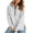 White, variant on Edvintorg Quarter Zip Women Long Sleeve Loose Casual Hoodie Fall Winter Solid Color Hooded Sweatshirt Women Clothes White S-2XL