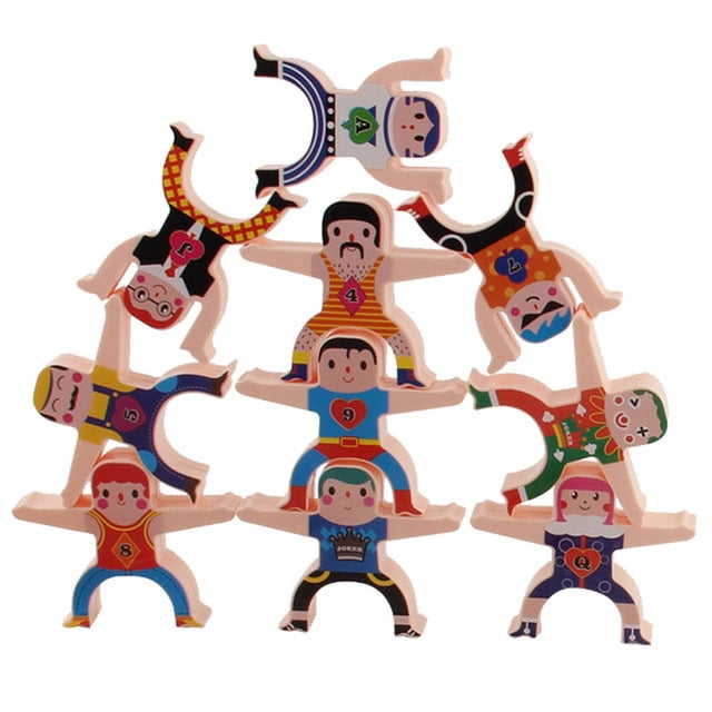 KAKOWELY 1 Set Hercules Balance Building Blocks Hercules Building Stacking Games Toy,3.35X"X2.76"X0.59"