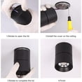 thumbnail image 5 of 20W Adjustable Surface Mount Spotlight - 11*11CM LED Downlights Ceiling Light Adjustable Angle Ceiling Sconce COB Lamp, 360° Rotatable (Warm White 3000k)(Black), 5 of 5