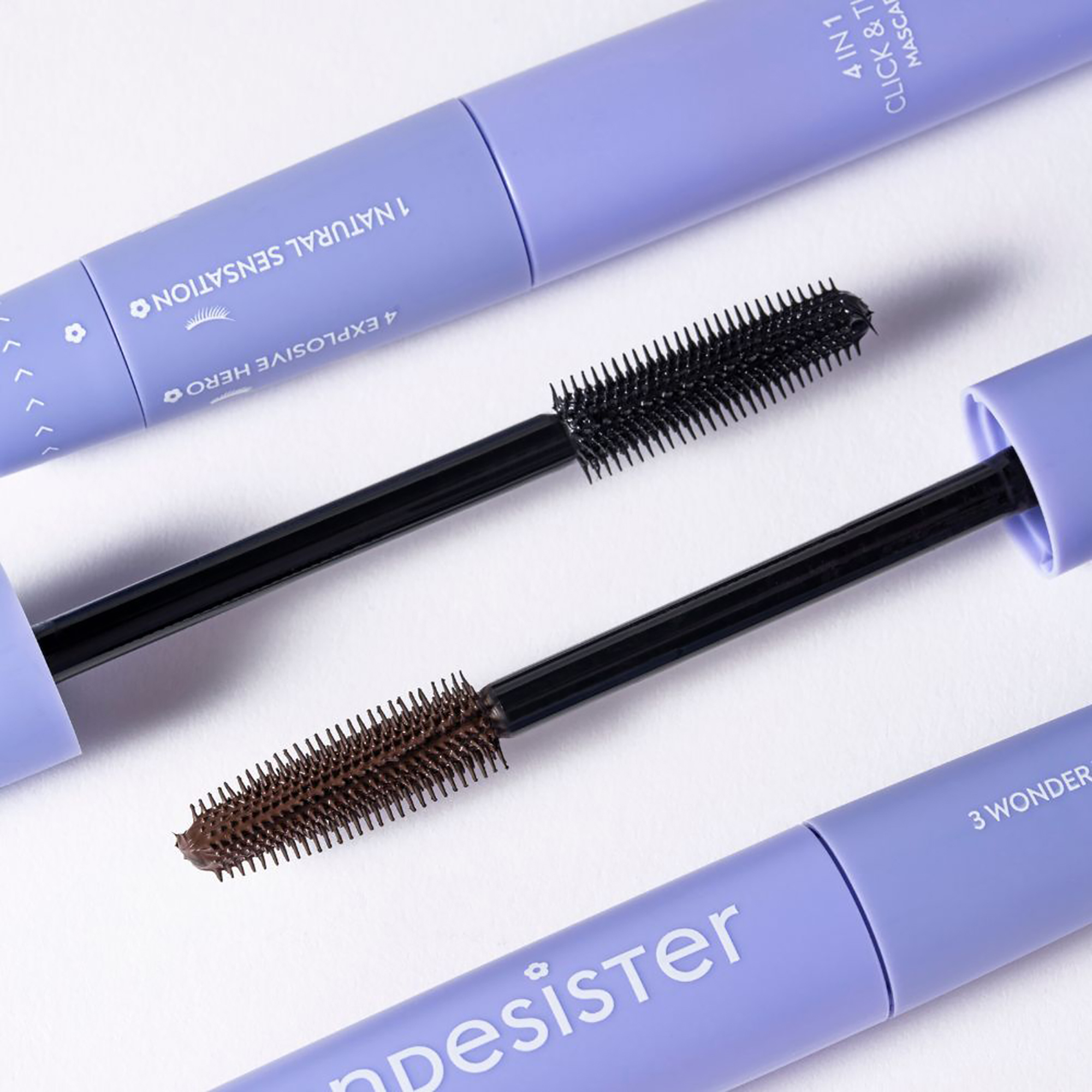 Blondesister 4 in 1 Click and Turn Mascara, 01 Ultra Black, 0.4 oz