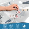 thumbnail image 4 of Yayeee Kitchen Valance Rod Pocket 54" x 18" Living Room Window Curtain, Cartoon Blue Houses, 4 of 6
