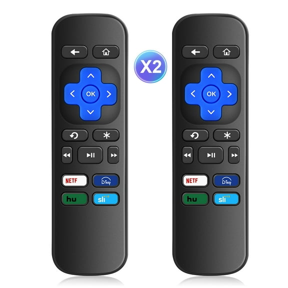 (2 Pack) Replacement Remote Control Only for Roku Express, for Roku Premiere, for Roku Box, for Roku Player, for Roku 1 2 3 4-  (NOT for Roku Stick or TVs)