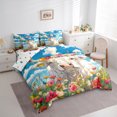 thumbnail image 3 of Castle Fairy Teens Women Men Highland Cow 7-Piece Bedding Comforter Set,Chic Flowers King Bedding Sets,Farmhouse Animal Ultra Soft Bed Sheets,Breathable Home Decor, 3 of 8