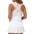 thumbnail image 6 of Womens Golf Shirts Printed Sleeveless Golf Vest Collared Zip Up, Athletic Quick Dry Tank Top for Summer Sports White L, 6 of 6