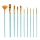 thumbnail image 1 of EeaseMX Juego de 10 pinceles de nailon para pintar, ideal para principiantes, profesionales y estudiantes (azul)., 1 of 8