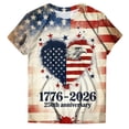 thumbnail image 4 of CAICJ98 250 Anniversary USA Shirt for Women Retro Statue of Liberty Pullover Top Casual Short Sleeve Shirt Patriotic Womens T Shirts (Beige,L), 4 of 7