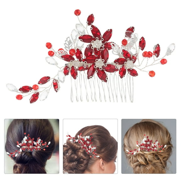 Raindrops Hair Jewelry for Women Wedding Hair Accessories with Rhinestone for Brides 1 Pack