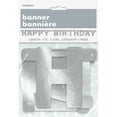 thumbnail image 2 of Happy Birthday Silver Deluxe Jointed Banner, 2 of 2