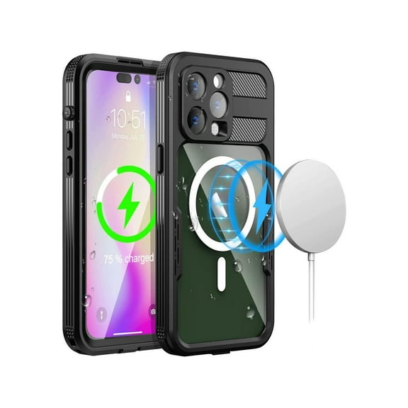 For iPhone 14 Pro 6.1 inch Waterproof Case with Built-in Screen Protector Shockproof Rugged Full Body Underwater Protective Cover for iPhone 14 Pro 6.1"