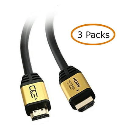 C&E 6 Feet Super High Quality HDMI Cable with Ethernet - Supports 3D, Ultra HD & Audio Return , Black, 3