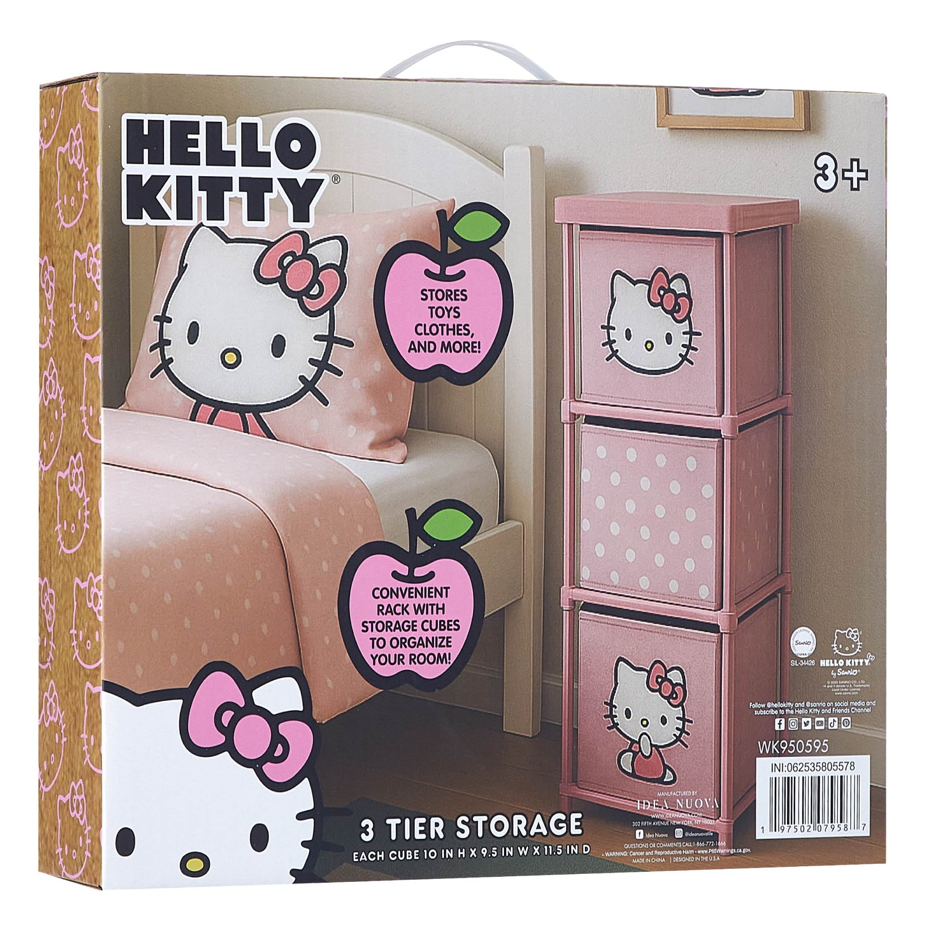 Hello Kitty Kids' Storage Tower, Pink