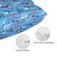 thumbnail image 3 of Fotbe Blue Fish Funda de Almohada Decorativa Estilo Occidental, Lujo en Algodón, Fundas para Almohadas King, Cojín Estampado para Decoración del Hogar-14"x20", 3 of 6