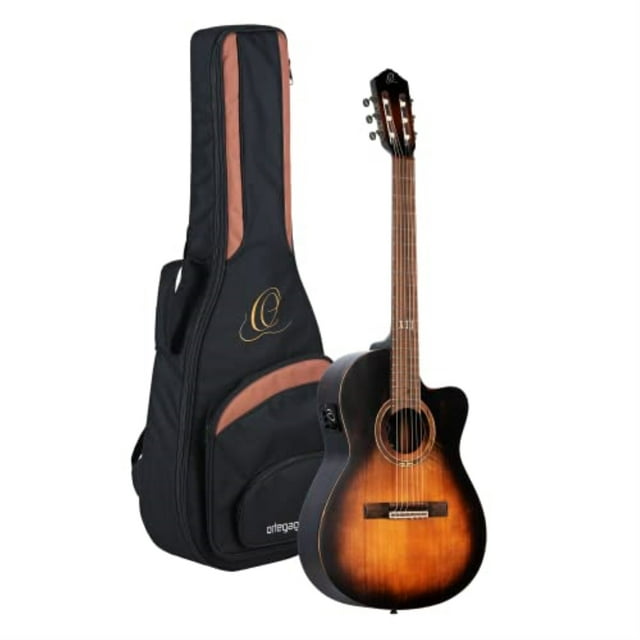 Private Room Distressed Suite Solid Top Slim Neck Acoustic-Electric Nylon Classical Guitar with Bag