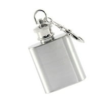 IDEANATEGRATE 1Set Mini Keychain Flask for Men and Women Made of Stainless Steel with Leakproof Feature 6x4x2cm